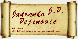 Jadranko Pejinović vizit kartica